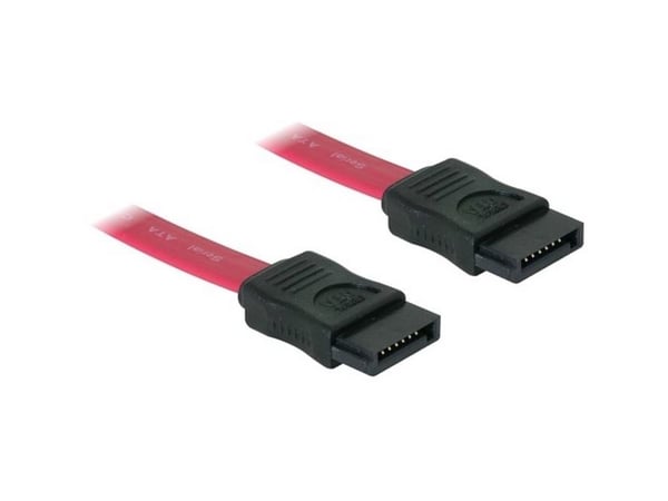 DeLOCK SATA Cable - 0.5m, 0,5 m, SATA II, Punainen