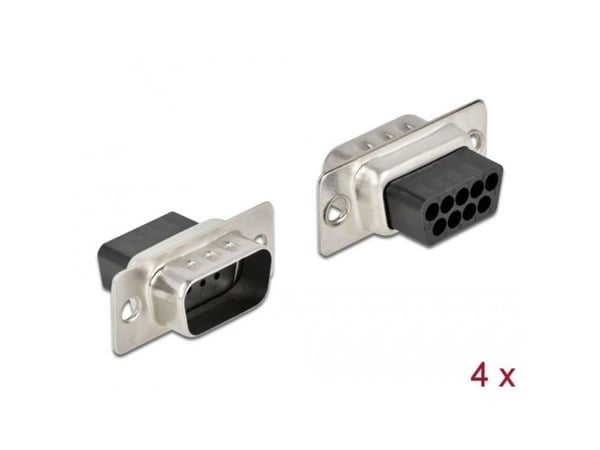 Delock - Krympeskall - D-Sub 9 pin crimp male (en pakke 4)