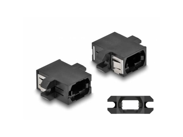 Delock - Verkkoliitin - MPO (W) - MPO (W) - valokuitu - musta (87932)
