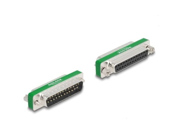 Delock HF/EMI-dämpningsfilter D-Sub 25 stift hane till hona med kapacitivt lågpassfilter