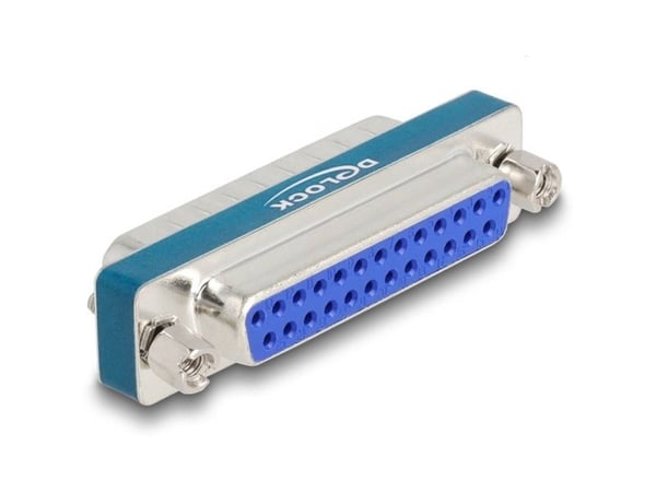 Delock HF/EMI-störningsfilter D-Sub 25 stift hane till hona med induktivt lågpassfilter