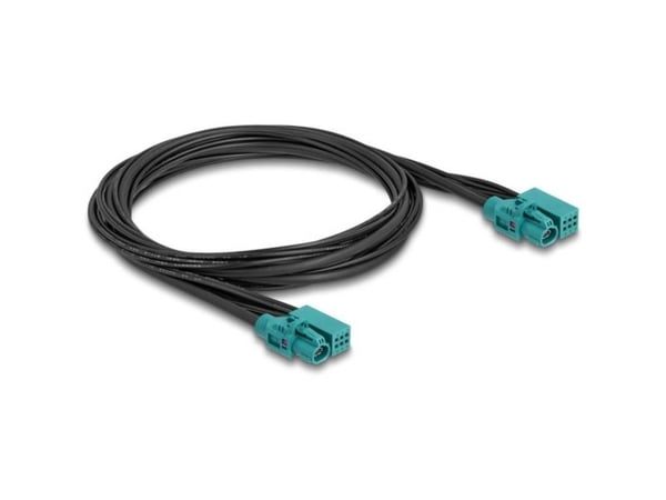 Delock - Kabelsele - 2-stiftsstrøm, HDMTD Z til 2-stiftsstrøm, HDMTD Z - 1 m - RAL 5021, vannblå