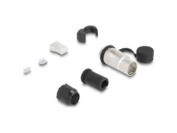 Delock - Modulært innføringshus - Cat 6a, for self-assembly, with robust cable plug housing and protective cap - 1 port