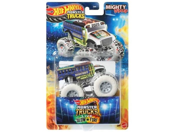 Mattel HOT WHEELS MONSTER TRUCK LIVE GLOV &amp; FIRE-kjøretøy POWERFUL MIXUP JCH47