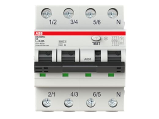 ABB DS203NC C25 A30, Pienoiskatkaisija, Tyyppi A, 15000 A, IP2X