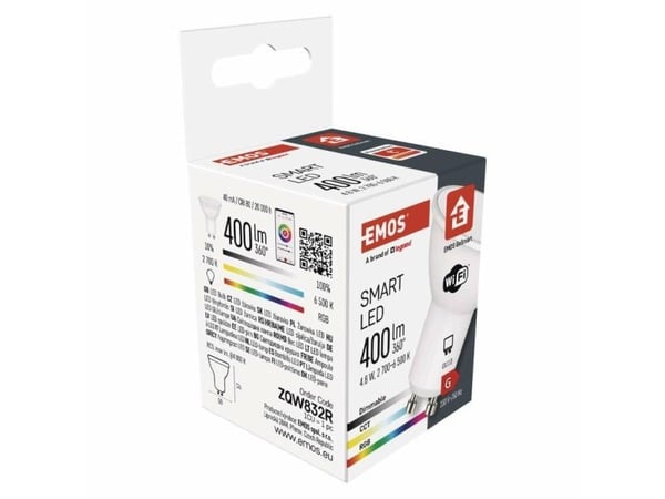 Emos ZQW832R, Smartpære, Wi-Fi, Hvit, LED, GU10, Multi