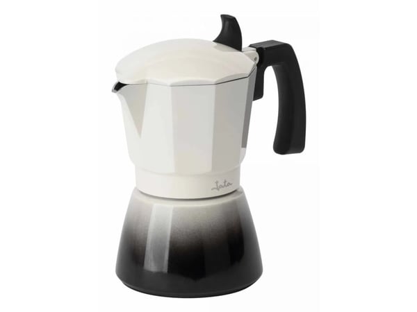 JATA HCAF2409, Mokkagryte, 0,45 l, Sort, Hvit, Aluminium, 9 kopper, 101,5 mm