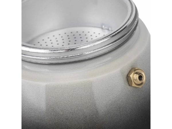 JATA HCAF2409, Mokkagryte, 0,45 l, Sort, Hvit, Aluminium, 9 kopper, 101,5 mm