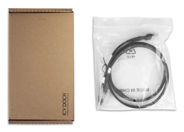 Icy Dock MB306L-B, 0,5 m, SlimSAS 8i SFF-8654, 2x SlimSAS 4i SFF-8654, Rett, Rett, Hankjønn/hankjønn