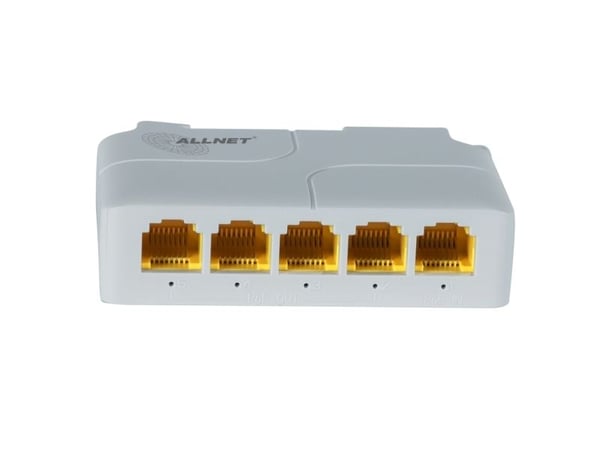 ALLNET 222870, Ikke administreret, L2, Gigabit Ethernet (10/100/1000), Strøm over Ethernet (PoE), Stativ-montering, DIN rail