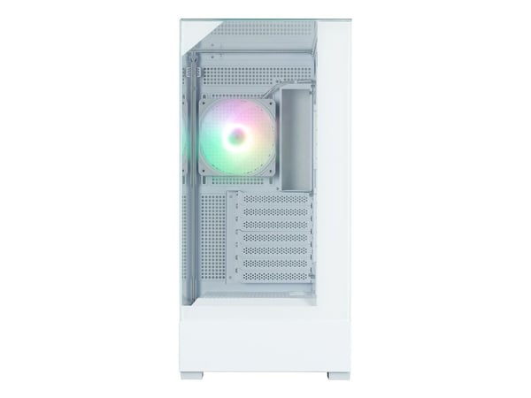 Zalman P40 Prism Plus White, Midi Tower, PC, Hvit, ATX, Micro ATX, Mini-ITX, Plast, Stål, Herdet glass, Multi