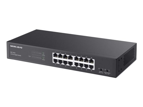 Mercusys MS116GS, Gigabit Ethernet (10/100/1000), Rack-montering