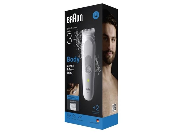 Braun Series 3 80789711, Wet & Dry, AC / batteri, Lysegrå