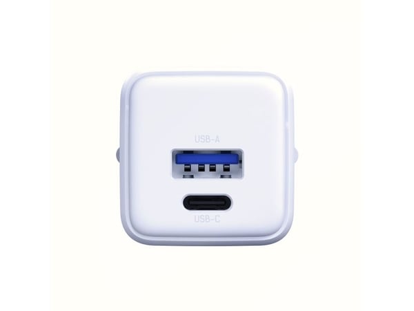 3MK Hyper GaN -laturi 20W 1xUSB-A 1XUSB-C PD QC4+ valkoinen