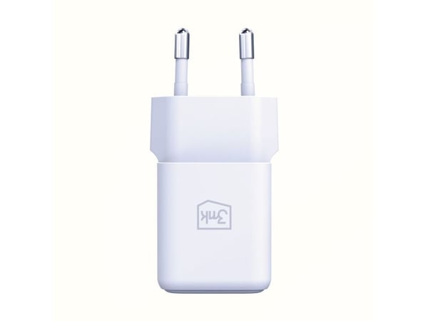 3MK Hyper GaN -laturi 20W 1xUSB-A 1XUSB-C PD QC4+ valkoinen