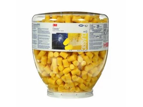 3M E-A-R Classic Earplugs, Refill Bottle, PD-01-001, Gjenbrukbar øreplugg, In-ear, Gult, Trådløs, 31 dB, Polyvinylklorid (PVC)