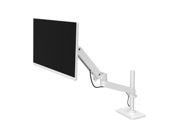 Ergotron LX Pro - Monteringssett (skjermarm) - for LCD-skjerm - grommet mount, tall pole - aluminium - hvit - skjermstørrelse: inntil 34" - skriveb...