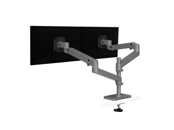 Ergotron LX Pro - Monteringssett (dobbel stablearm) - for 2 LCD-skjermer - grommetfeste - aluminium - mørk grå - skjermstørrelse: inntil 24" - skri...