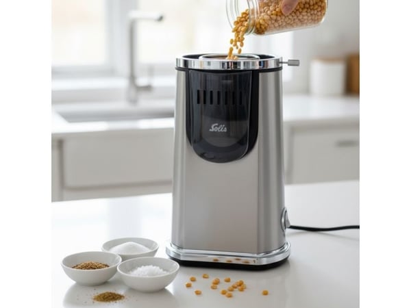 Solis Pop &amp; Fun, Rustfritt stål, 2 min, 80 g, Rustfritt stål, Knapper, 1200 W