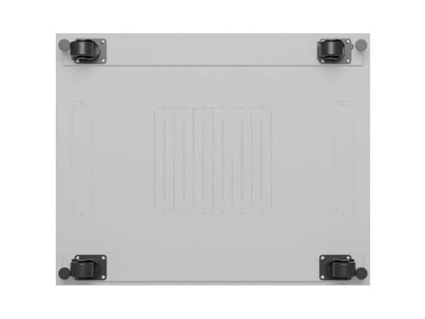 Lanberg FF01 series - Rack skap - 800 x 1000, flat pack, with glass door, LCD - med 6 kjølevifter, termostat, LCD-skjerm - fritt stående - grå, RAL...