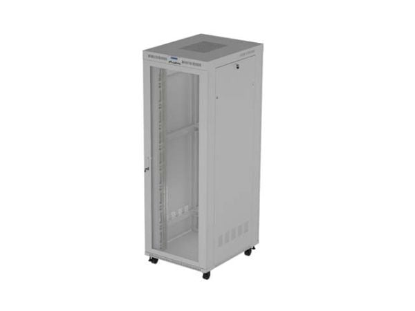 19" RÄKKIASENNUSKAAPPI 47U 800X1000 HARMAA LCD REI'ITETTY OVI LANBERG (FLAT PACK) V2