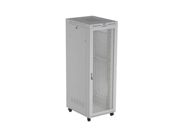 19" RÄKKIASENNUSKAAPPI 47U 800X1000 HARMAA LCD REI'ITETTY OVI LANBERG (FLAT PACK) V2