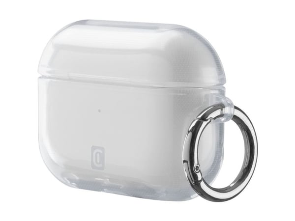 Cellularline CLEARAIRPODSPRO3T, Etui, Gjennomsiktig, Apple, AirPods Pro 3, Gummi, Ingen mønster