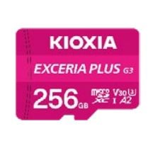 KIOXIA EXCERIA G3 - Flashminnekort (microSDXC til SD-adapter inkludert) - 256 GB - A2 / Video Class V30 / UHS-I U3 / Class10
