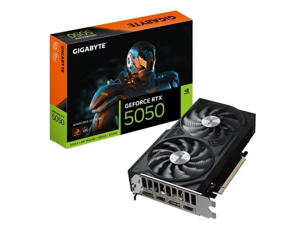 Gigabyte WINDFORCE V2 - OC Edition - grafikkort - GeForce RTX 5050 - 8 GB GDDR6 - PCI Express 5.0 - 2 x DisplayPort, 2 x HDMI
