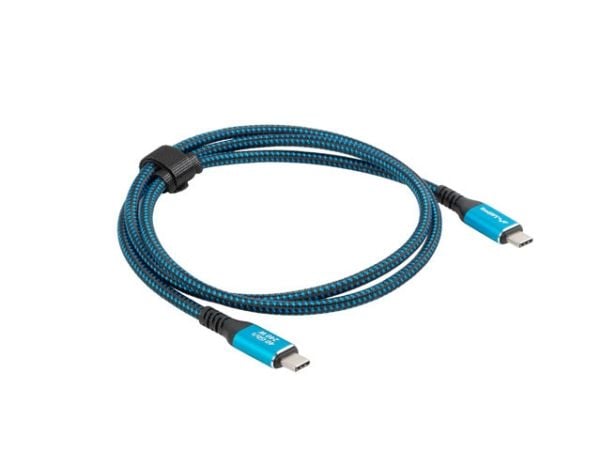 KAAPELI USB-C M/M USB4 0.5M 240W 8K 60HZ MUSTA-SININEN LANBERG