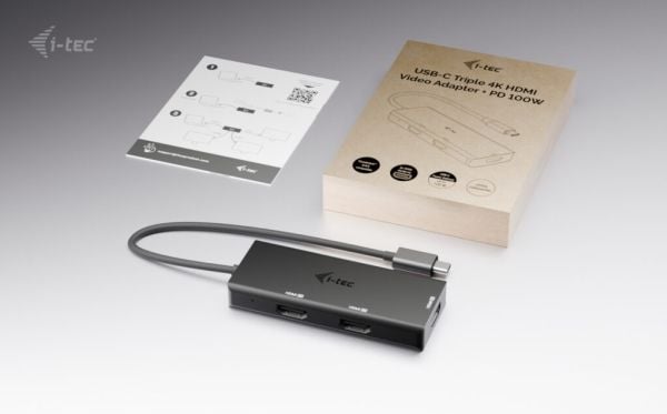 i-Tec - Dockningsstation - USB-C / USB4 / Thunderbolt 3 / Thunderbolt 4 / Thunderbolt 5 - 3 x HDMI
