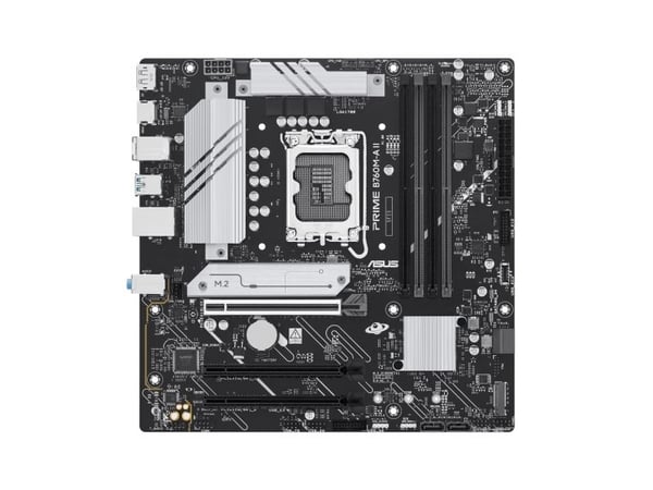 ASUS - Moderkort - micro ATX - LGA1700-uttag - B760 Chipuppsättning - USB 3.2 Gen 1 - inbyggda grafiken (CPU krävs) - HD-ljud (8 kanaler)