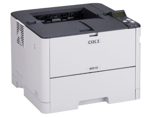 OKI B513dn, LED, 1200 x 1200 DPI, A4, 45 ppm, Kaksipuolinen tulostus, Harmaa, Valkoinen