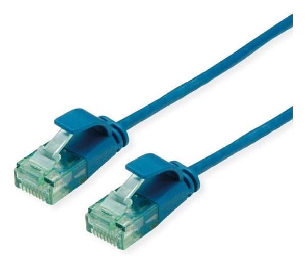 ROLINE 21.45.3440-100, 0,15 m, Cat6a, U/UTP (UTP), RJ-45, RJ-45, Blå
