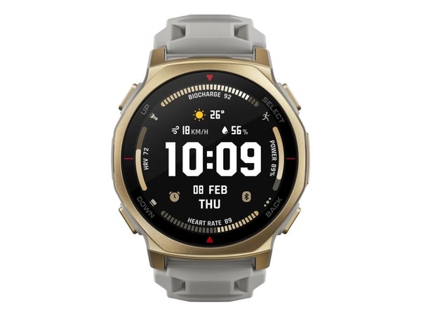Amazfit T-rex 3 Pro, 3,35 cm (1.32"), AMOLED, Berøringsskjerm, 16 GB, GPS, 46,8 g