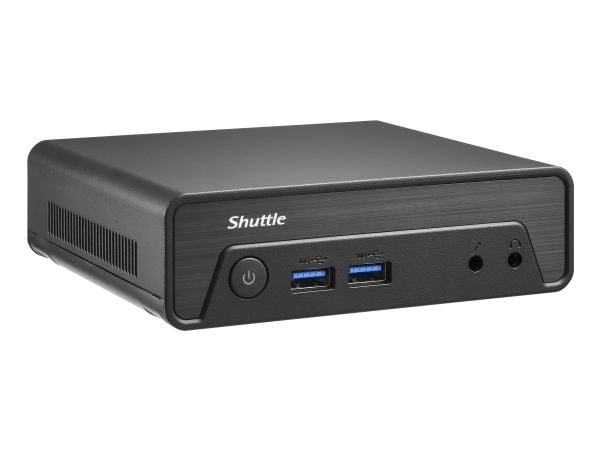 Shuttle XPC nano NE1010BA - Mini-PC N-series N100 / inntil 3.4 GHz - RAM 8 GB - SSD 128 GB - UHD Graphics - Gigabit Ethernet, IEEE 802.11ax (Wi-Fi ...