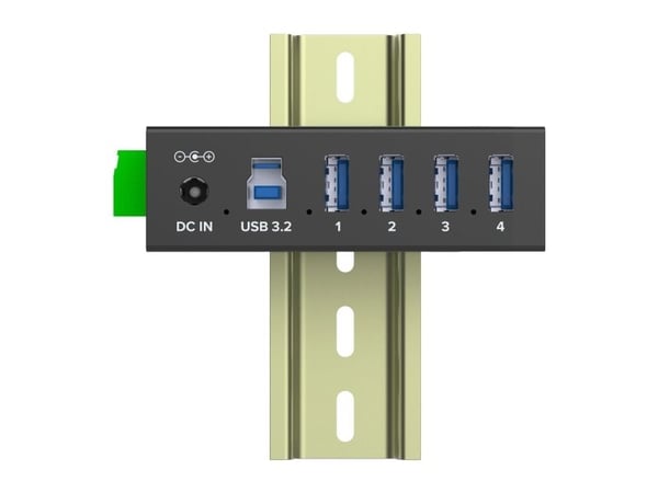 InLine 35396A, USB 3.2 Gen 1 (3.1 Gen 1) Type-B, USB 3.2 Gen 1 (3.1 Gen 1) Type-A, 5000 Mbit/s, Svart, Aluminium, DC