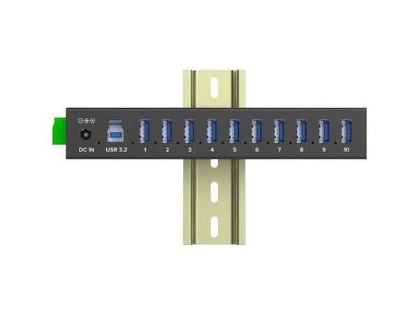 InLine 35396C, USB 3.2 Gen 1 (3.1 Gen 1) Type-B, USB 3.2 Gen 1 (3.1 Gen 1) Type-A, 5000 Mbit/s, Svart, Aluminium, DC