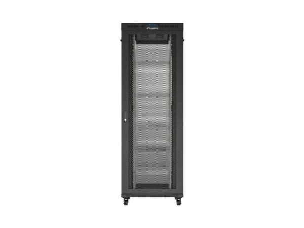 Lanberg FF01 series - Rack skap - 800 x 1200, flat pack, with glass door - med 6 kjølevifter, termostat, LCD-skjerm - fritt stående - svart, RAL 90...