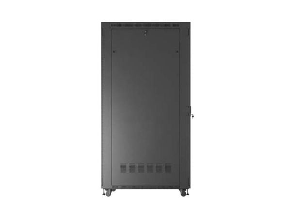 Lanberg FF01 series - Rack skap - 800 x 1200, flat pack, with glass door - med 6 kjølevifter, termostat, LCD-skjerm - fritt stående - svart, RAL 90...