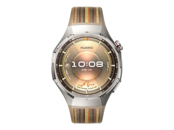 Huawei Watch GT 6 Pro - 46 mm - titanium alloy - smartklokke med stropp - composite woven - brun - håndleddstørrelse: 140-210 mm - display 1.47" - ...
