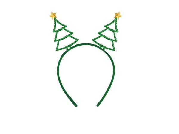 Joulukuusi hiuspanta strassikivillä