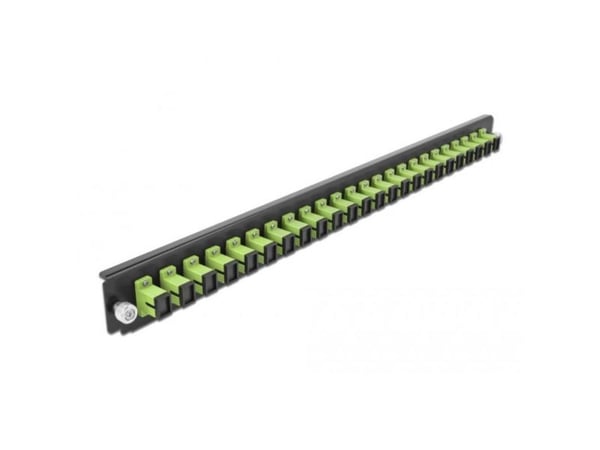 Delock - Fiber-optic splice box rack mount panel - front - SC MM X 24 - limegrønn - 1U - 19"
