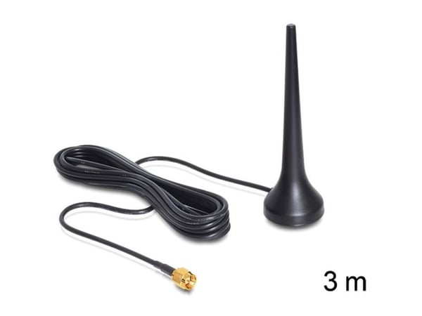 Delock GSM Quadband Antenna - Antenne - mobiltelefon - 2 dBi - rundtstrålende - utendørs - svart