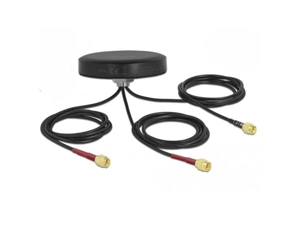 Delock LTE MIMO Dual Band WLAN 802.11 ac/ax/a/h/b/g/n Antenna - Antenne - Smart Home - 3 dBi (for 2400 MHz - 2483 MHz), 3 dBi (for 4,9 - 5,825 GHz)...