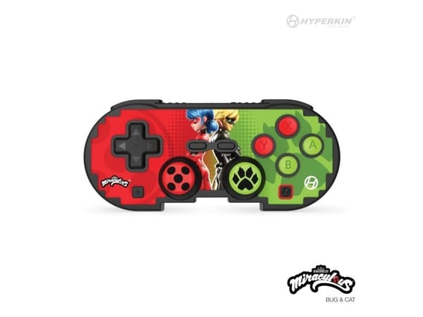 Hyperkin Pixel Art, Pad-ohjain, Nintendo Switch, Nintendo Switch Lite, Nintendo Switch OLED, Langaton, Bluetooth, 9 m, Vihreä, Punainen