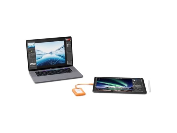 LaCie STND1000400, 1 TB, USB Type-C, 3.2 Gen 1 (3.1 Gen 1), Harmaa, Oranssi
