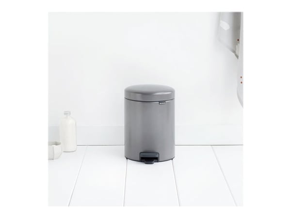 Brabantia newIcon - Soptunna - fliplock - 5 L - fotpedal - platina