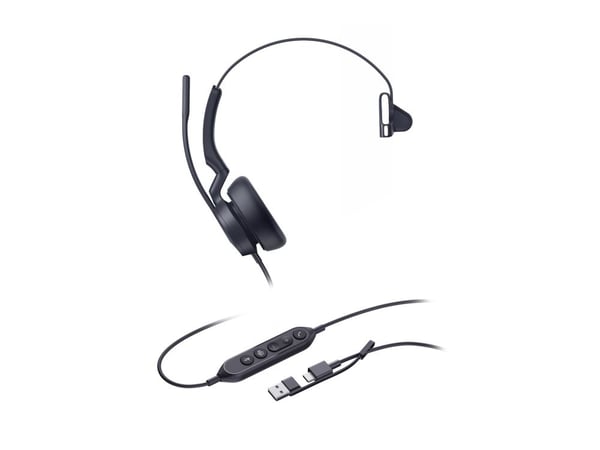 Yealink UH46 Mono Teams USB-C/A Headset, Ledningsført, 20 - 20000 Hz, Kontor/Callcenter, 127 g, Headset, Sort