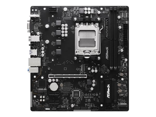 ASRock A620AM-HVS - Moderkort - micro ATX - Socket AM5 - AMD A620A Chipuppsättning - USB 3.2 Gen 1, USB-C 3.2 Gen 1 - Gigabit LAN - inbyggda grafik...